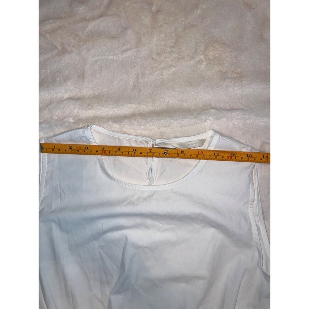 Sunday White Cotton Poplin Midi Dress – Minimalist, Classic, Timeless - Picture 7 of 13